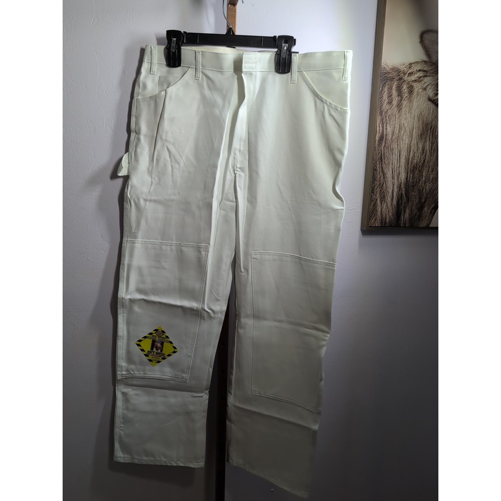 DICKIE'S White Double Knee Utility Painter Pants - Relaxed Fit 40X30 NWT